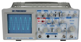 BK Precision 2120C The 2120C is a 30 MHz analog oscilloscope from BK Precision. Measure